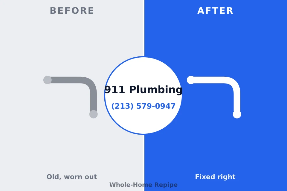 Before and after: plumbing repair Springerville, AZ